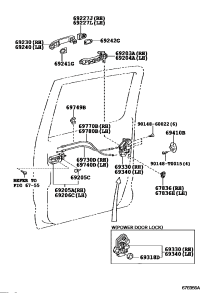 6922702070-COVER, REAR DOOR OUTSIDE HANDLE, RH/LH