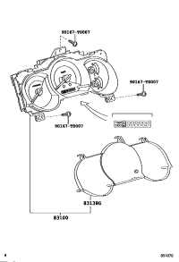 838520K280-GLASS, COMBINATION METER