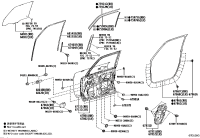 6740360130-FRAME SUB-ASSY, FRONT DOOR, REAR LOWER RH