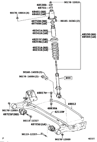 4853049745-ABSORBER ASSY, SHOCK, REAR, RH/LH