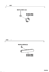 819100E040-REFLECTOR ASSY, REFLEX, RH/LH