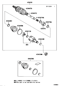 4341002760-SHAFT ASSY, FR
