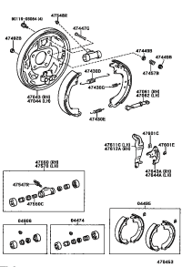 0490642010-CUP KIT, REAR WHEEL CYLINDER
