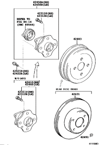 4243112201-DRUM SUB-ASSY, REAR BRAKE