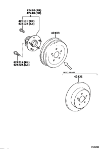 4241012300-HUB & BEARING ASSY, REAR AXLE, RH/LH
