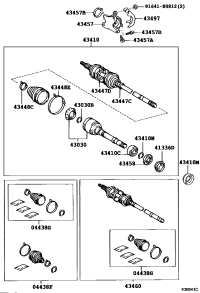 434100W100-SHAFT ASSY, FR