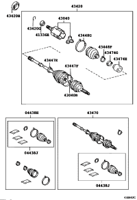 434200W140-SHAFT ASSY, FRONT DRIVE, LH