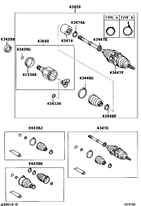 4342028100-SHAFT ASSY, FRONT DRIVE, LH
