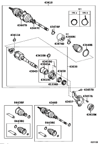 4341044040-SHAFT ASSY, FR