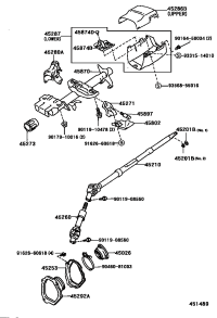 4502642010-COVER SUB-ASSY, STEERING COLUMN HOLE, NO.2