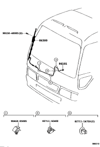 8630036080-ANTENNA ASSY, W/HOLDER