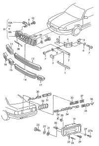 4A0853651C-GRILLE RADIATOR