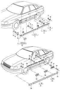 4D0853107-CLIP,SIDE MOULDING