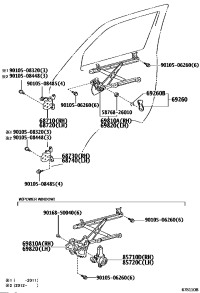 6926012080B3-HANDLE ASSY, FRONT DOOR WINDOW REGULATOR