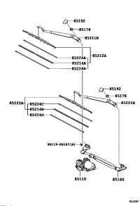 8522242040-BLADE, FR WIPER, LH