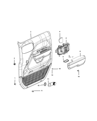 5ZW851A3AH-PANEL FRONT DOOR TRIM CHRYSLER