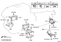 123710S010-INSULATOR, ENGINE MOUNTING, REAR NO.1