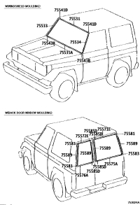 7557590K00-MOULDING, BACK WINDOW, LOWER