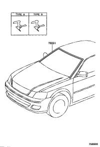 7553133060-MOULDING, WINDSHIELD, OUTER UPPER