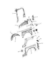 68302726AE-BRACKET BELT RAIL