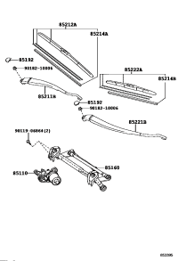8522252220-BLADE, FR WIPER, LH