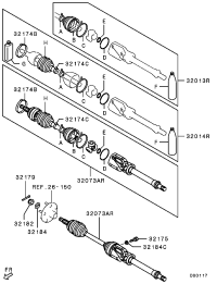 MN156646-BOOT KIT,FR AXLE JOINT,LH