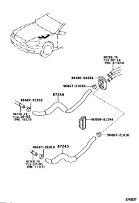8724533400-HOSE, HEATER WATER, OUTLET