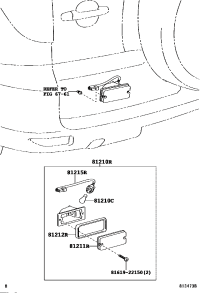 8148042031-LAMP ASSY, REAR FOG