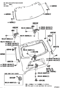 6881048021-HINGE ASSY, BACK DOOR, RH/LH