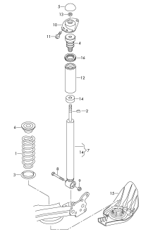 6Q0513025BL-GAS SHOCK ABSORBER/A6/PASSAT