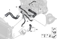 17127797258-RADIATOR HOSE BMW 3 E90/X1 E84