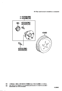4243112300-DRUM SUB-ASSY, REAR BRAKE