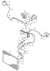 1K0121156AF-RADIATOR HOSE/A3/GOLF/JETTA
