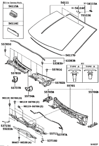 5570912110-LOUVER, COWL TOP VENTILATOR, LH