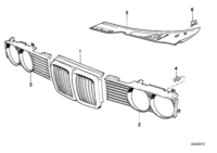 51131964861-GRILL L/H E46 4DR 98-02