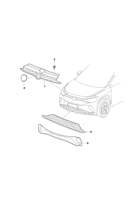 2SG853651D-GRILLE RADIATOR
