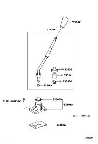 3350635110-RETAINER SUB-ASSY, CONTROL SHIFT LEVER (FOR FLOOR SHIFT)