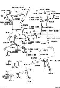 3631160041-FORK, TRANSFER GEAR SHIFT, NO.1