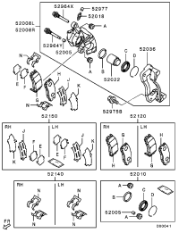 4605A017-CALIPER KIT,RR BRAKE,RH