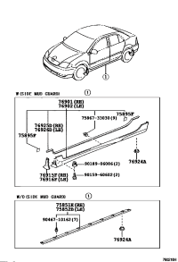 7585212061-MOULDING, BODY ROCKER PANEL, LH
