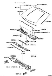 5570812330-LOUVER, COWL TOP VENTILATOR, RH