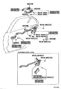 6906012350-LOCK ASSY, REAR DOOR, LH