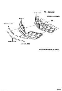 5311412140-GRILLE, RADIATOR, INSIDE