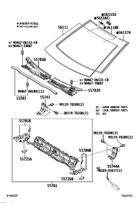 557090K010-LOUVER, COWL TOP VENTILATOR, LH