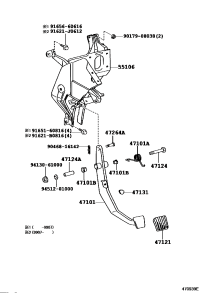 5510636050-SUPPORT SUB-ASSY, BRAKE PEDAL