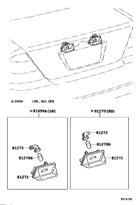 8127112501-LENS, LICENSE PLATE LAMP