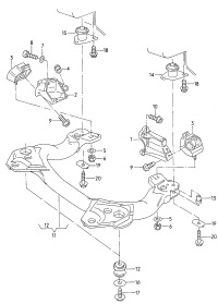 4A0399151B-RUBBER MOUNTING/A4/A6/A8/2009