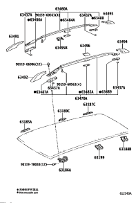 634600K011-RACK ASSY, ROOF, RH