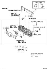 5339542032-SEAL, HOOD TO RADIATOR GRILLE