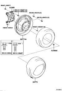 5190842041-BRACKET SUB-ASSY, SPEARE WHEEL CARRIER